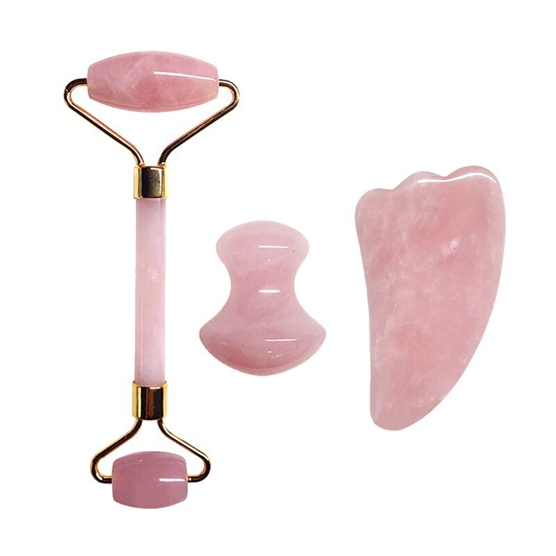 3 Piece Massage Set - Rose Quartz - HappyLillyme