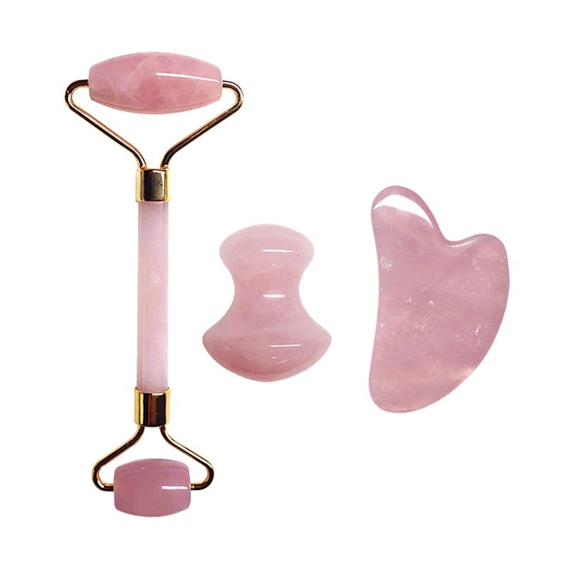 3 Piece Massage Set - Rose Quartz - HappyLillyme