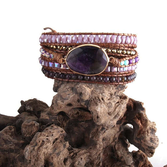 Amethyst Crystal Bracelet - HappyLillyme