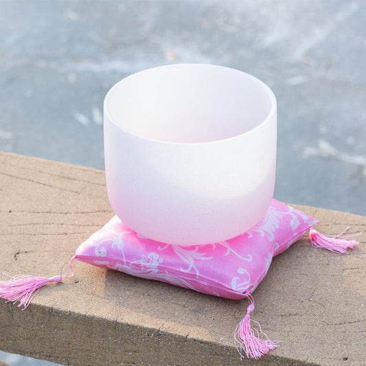 Half Pink Quartz Crystal Singing Bowl - HappyLillyme