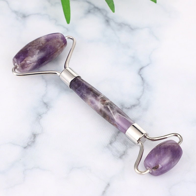 Roller And Gua Sha Facial Set - Amethyst - HappyLillyme